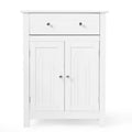 Costway Bathroom Storage Cabinet Free Standing Large Drawer W/Adjustable Shelf White