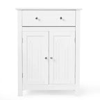 Costway Bathroom Storage Cabinet Free Standing Large Drawer W/Adjustable Shelf White