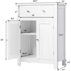 Costway Mobile Bagno con Cassetti e Ripiani Interni Regolabili, Bianco