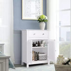 Costway Mobile Bagno con Cassetti e Ripiani Interni Regolabili, Bianco