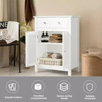 Costway Mobile Bagno con Cassetti e Ripiani Interni Regolabili, Bianco