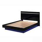 Letto Cavatao 3 pz con 2 comodini Nero/Cromo - miBasics