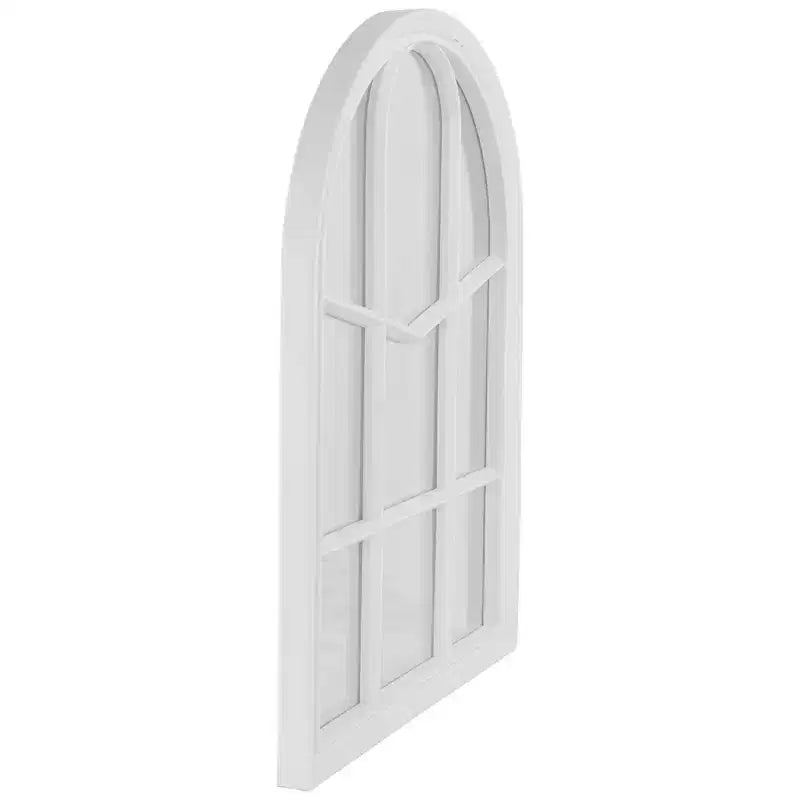 Northlight Specchio da parete con cornice ad arco bianca a riquadri 20