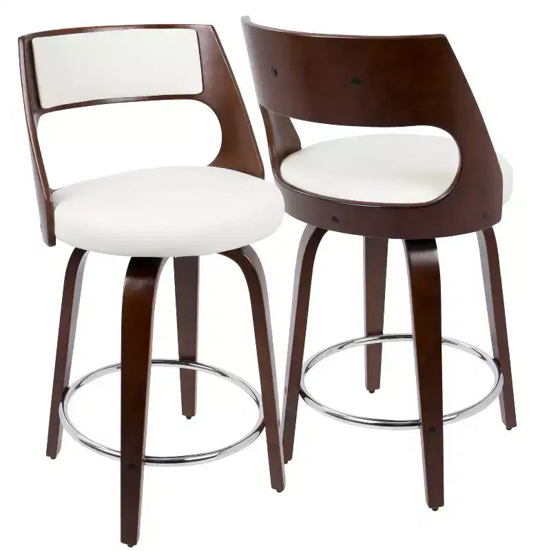 Set di 2 sgabelli da bar imbottiti Cecina altezza bancone - Lumisource