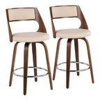 Set di 2 sgabelli da bar imbottiti Cecina altezza bancone - Lumisource
