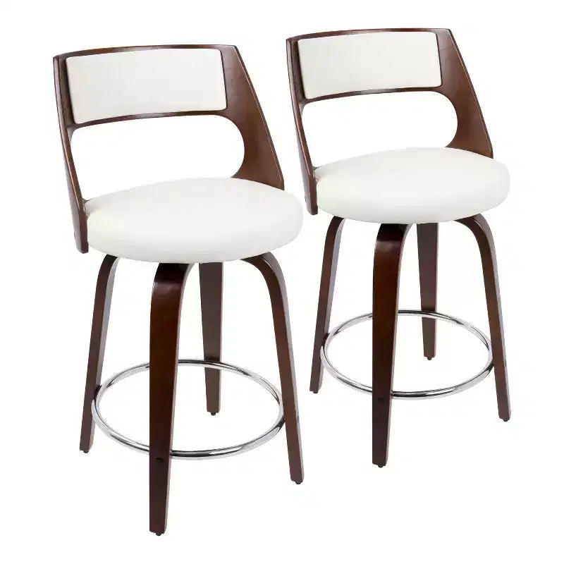 Set di 2 sgabelli da bar imbottiti Cecina altezza bancone - Lumisource