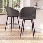 Merrick Lane Temperance Sgabello Moderno con Struttura in Legno e Accenti Metallici