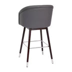 Merrick Lane Temperance Sgabello Moderno con Struttura in Legno e Accenti Metallici