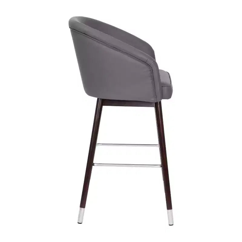 Merrick Lane Temperance Sgabello Moderno con Struttura in Legno e Accenti Metallici