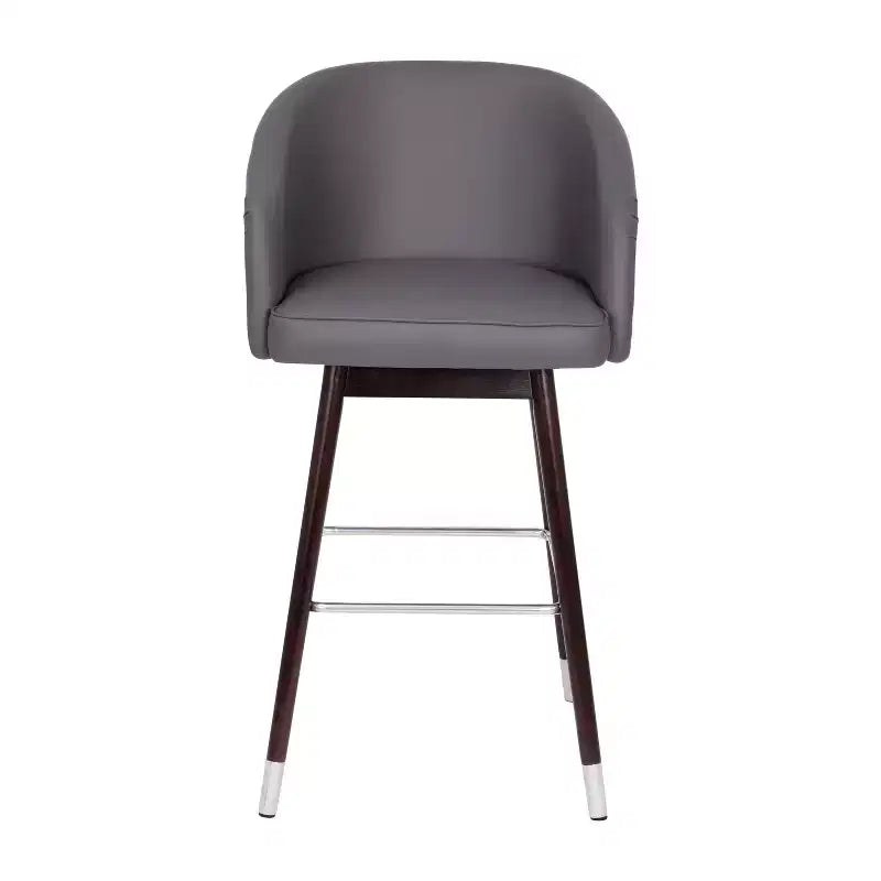 Merrick Lane Temperance Sgabello Moderno con Struttura in Legno e Accenti Metallici