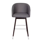Merrick Lane Temperance Sgabello Moderno con Struttura in Legno e Accenti Metallici