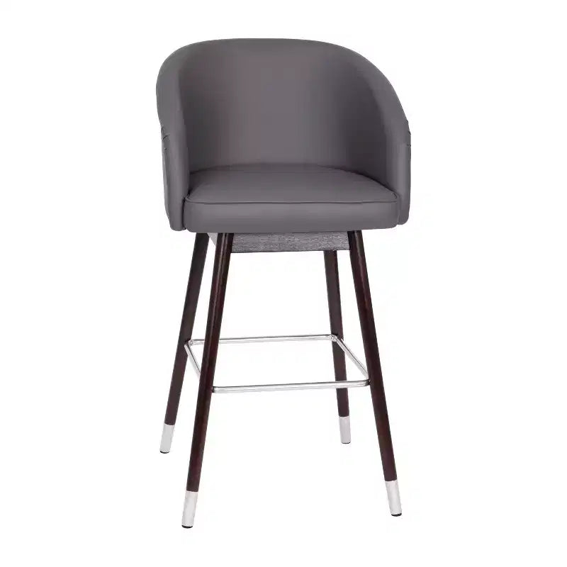 Merrick Lane Temperance Sgabello Moderno con Struttura in Legno e Accenti Metallici