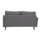 Divanetto Flash Furniture Hudson in Stile Moderno Mid-Century con Rivestimento Trapuntato e Gambe in Legno Massello