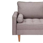 Divanetto Flash Furniture Hudson in Stile Moderno Mid-Century con Rivestimento Trapuntato e Gambe in Legno Massello