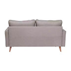 Divanetto Flash Furniture Hudson in Stile Moderno Mid-Century con Rivestimento Trapuntato e Gambe in Legno Massello