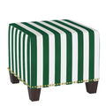 Skyline Furniture Yosemy Nail Button Square Ottoman in Patterns