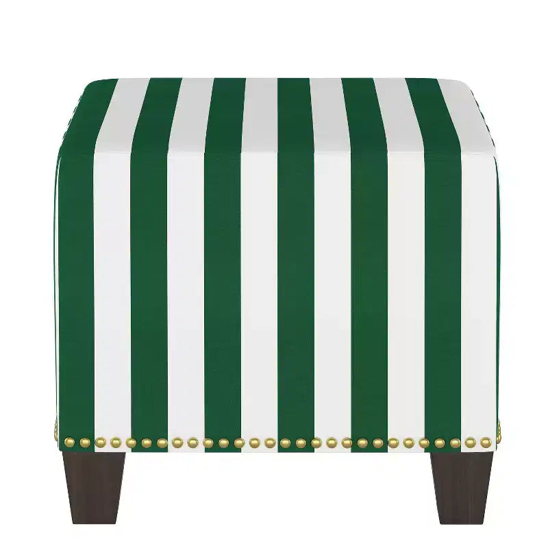 Skyline Furniture Yosemy Pouf Quadrato con Bottoni Decorativi in Fantasia