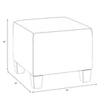 Skyline Furniture Yosemy Pouf Quadrato con Bottoni Decorativi in Fantasia