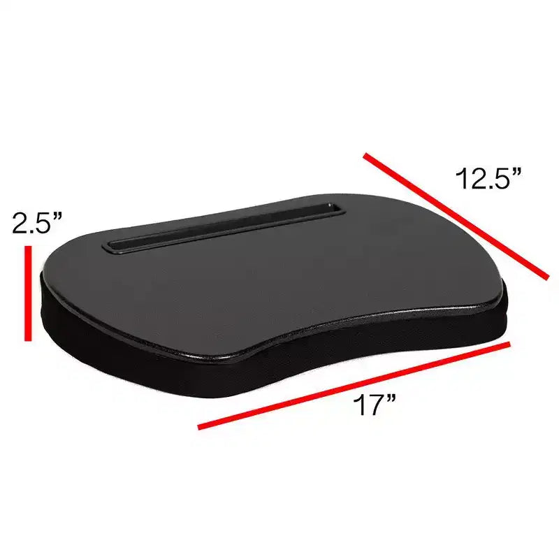 Sofia + Sam Tavolino da letto mini per PC portatile con memory foam e slot per tablet - Nero