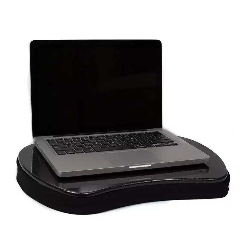 Sofia + Sam Tavolino da letto mini per PC portatile con memory foam e slot per tablet - Nero