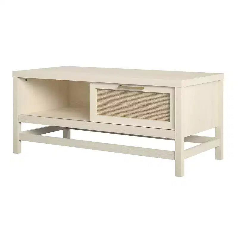 Tavolino da caffè Ameriwood Home Lennon, Quercia Avorio e Finto Rattan