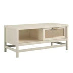 Tavolino da caffè Ameriwood Home Lennon, Quercia Avorio e Finto Rattan
