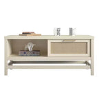 Tavolino da caffè Ameriwood Home Lennon, Quercia Avorio e Finto Rattan