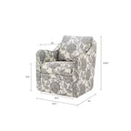 Poltrona girevole Mitchell con seduta ampia - Madison Park