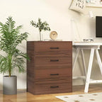 Costway Comodino a 2 Cassetti Contenitore Orizzontale Impilabile con Maniglie Bianco/Noce/Nero