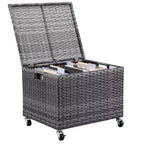 BIRDROCK HOME Rolling File Box - Storage Cabinet with Wheels - File Organizers Boxes- Home Office (Grey)