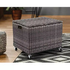 BIRDROCK HOME Contenitore portadocumenti con rotelle - Mobiletto con ruote - Scatole portadocumenti - Ufficio domestico (Grigio)