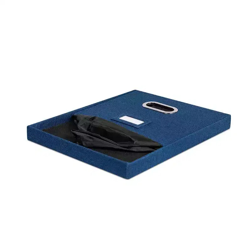 BirdRock Home Organizer Pieghevole per Documenti con Coperchio - Blu Navy - Confezione da 1