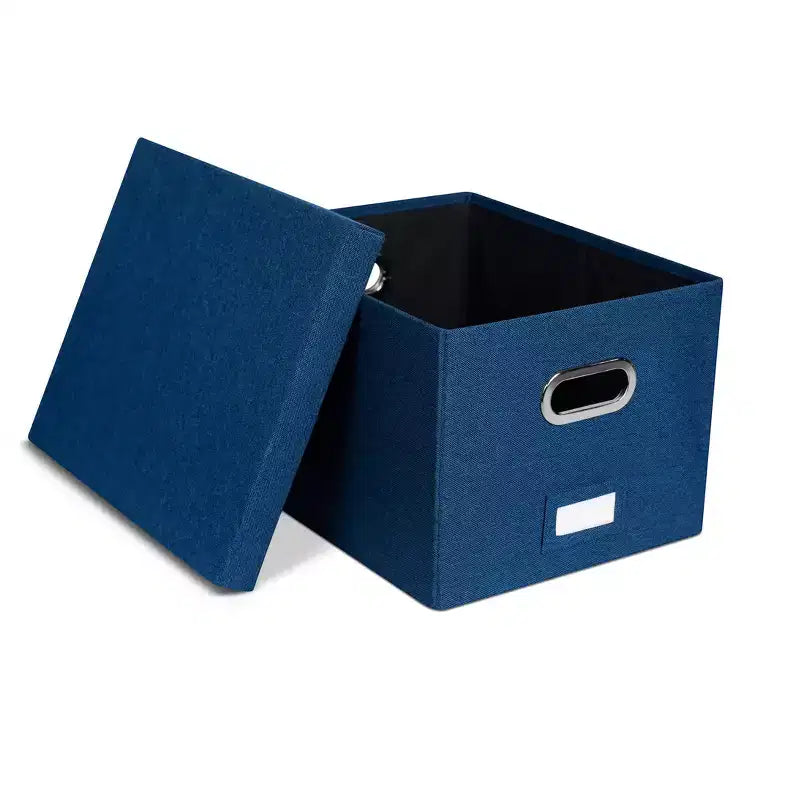 BirdRock Home Organizer Pieghevole per Documenti con Coperchio - Blu Navy - Confezione da 1