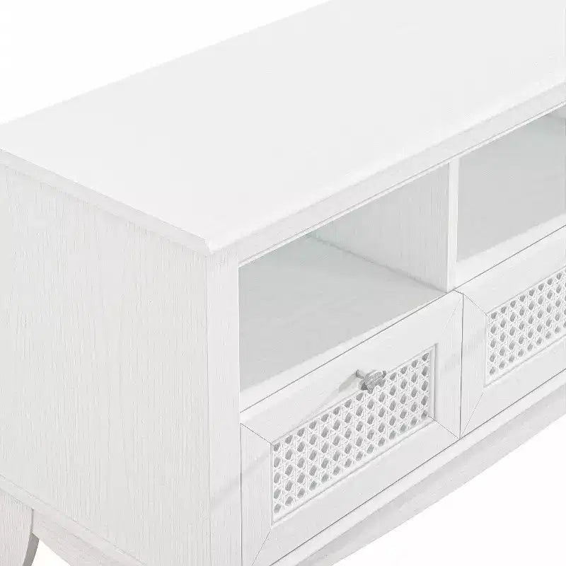 Mobile TV 55" tradizionale in legno naturale per TV fino a 60" con cassetto - Home Essentials