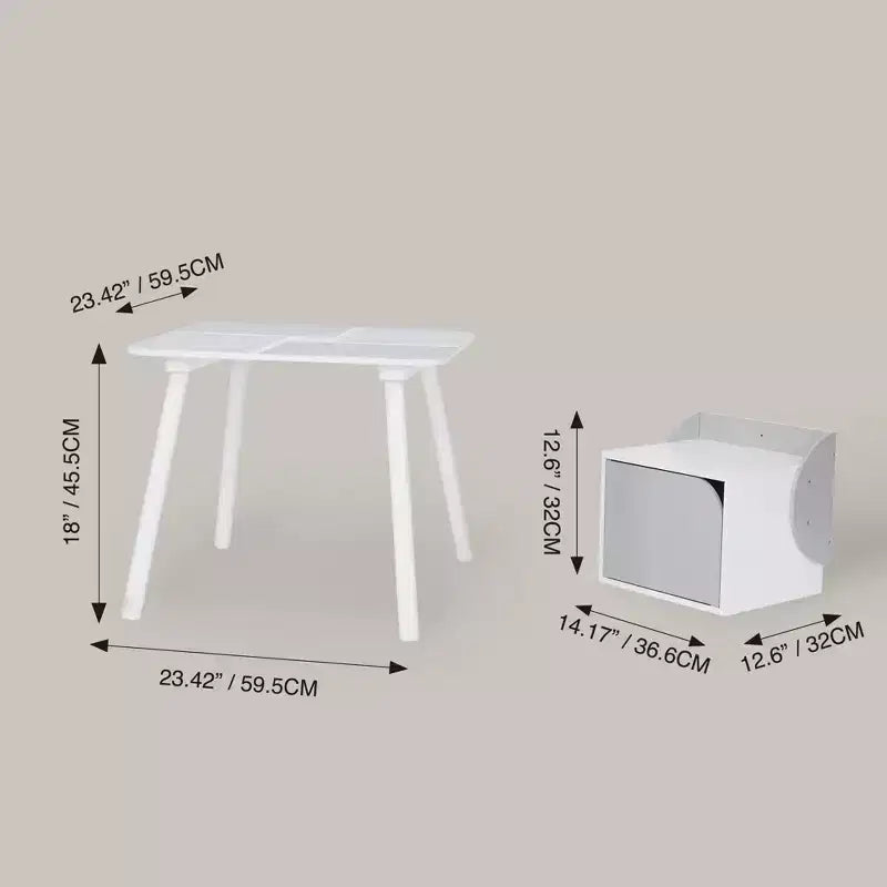 Fantasy Fields by Teamson Kids - Tavolo e sedie per bambini Biscay Bricks - Grigio