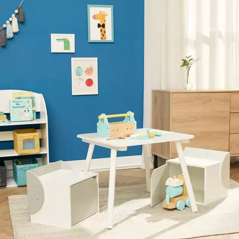 Fantasy Fields by Teamson Kids - Tavolo e sedie per bambini Biscay Bricks - Grigio