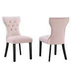 Set di 2 sedie da pranzo in velluto Performance Silhouette - Modway