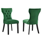 Set di 2 sedie da pranzo in velluto Performance Silhouette - Modway