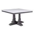 Yabeina Dining Table Marble/Gray Oak Finish - Acme Furniture