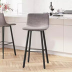 Set di 2 sgabelli moderni Merrick Lane con sedili avvolgenti e schienale basso e telai in ferro