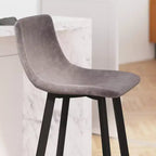 Set di 2 sgabelli moderni Merrick Lane con sedili avvolgenti e schienale basso e telai in ferro
