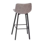 Set di 2 sgabelli moderni Merrick Lane con sedili avvolgenti e schienale basso e telai in ferro
