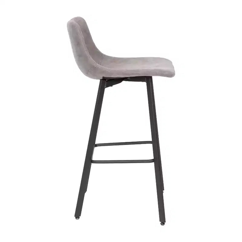 Set di 2 sgabelli moderni Merrick Lane con sedili avvolgenti e schienale basso e telai in ferro
