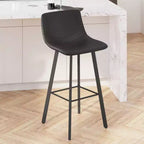 Set di 2 sgabelli moderni Merrick Lane con sedili avvolgenti e schienale basso e telai in ferro