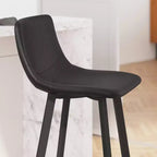 Set di 2 sgabelli moderni Merrick Lane con sedili avvolgenti e schienale basso e telai in ferro