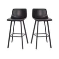 Set di 2 sgabelli moderni Merrick Lane con sedili avvolgenti e schienale basso e telai in ferro