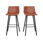Set di 2 sgabelli moderni Merrick Lane con sedili avvolgenti e schienale basso e telai in ferro
