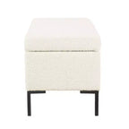 Panca contenitore media con gambe in metallo - HomePop