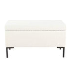 Panca contenitore media con gambe in metallo - HomePop