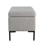 Panca contenitore media con gambe in metallo - HomePop